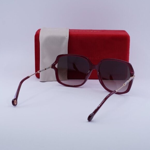 Carolina Herrera HER 0132/G/S 0LHF HA Square Sunglasses - Burgundy/Gold/Brown main image 5
